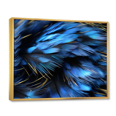 Blue Heron Feathers Of Light II - Animals Canvas Wall Art