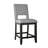 Manny Counter Height Chair Set Of 2, Bluish Gray Fabric Seat And Back