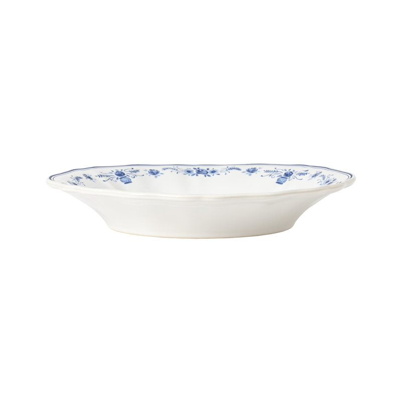 Vila Pasta Bowls, White/Blue