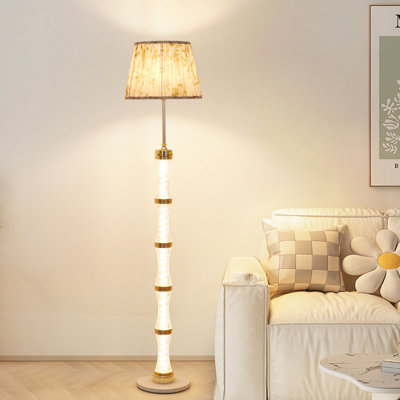 Light Luxury French-Style Acrylic & Fabric Floor Lamp