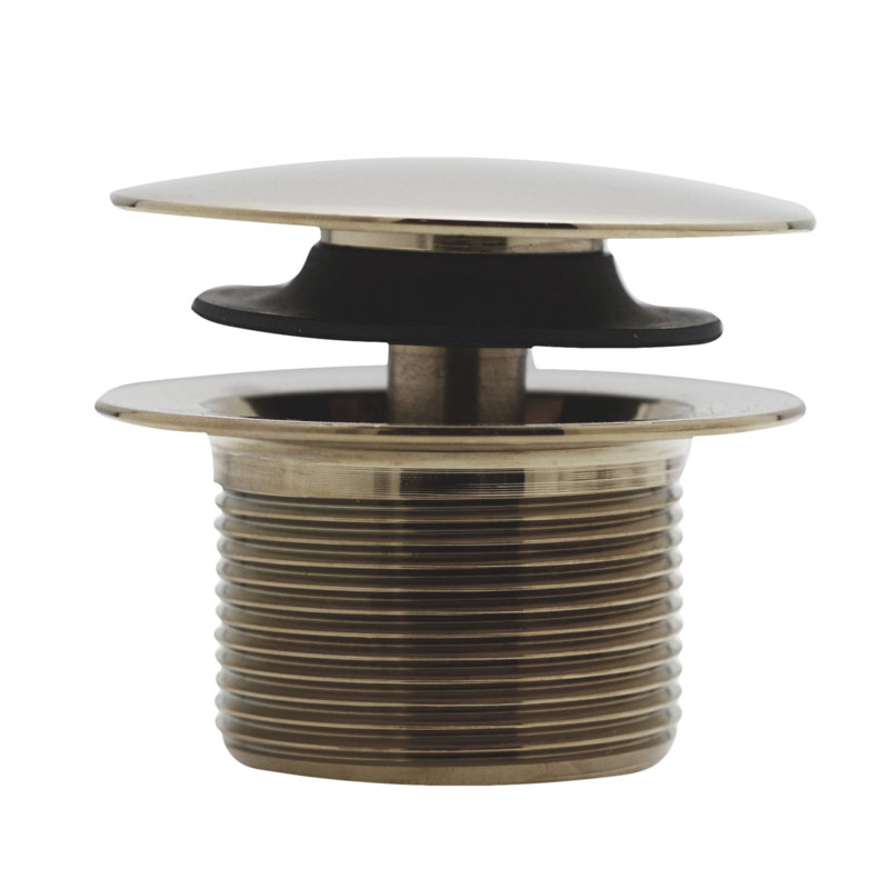 1-1/2" NPSM Coarse Thread Mushroom Tip-Toe Bathtub Drain Trim, Polished Nickel