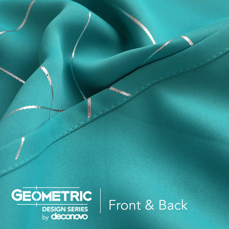 Room Darkening Curtain Pair, 52" W x 90" L, Turquoise