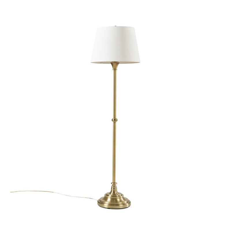 Traditional Bronze Floor Lamp 59"H - Martha Stewart Bedford Collection with Empire Shade and Included 9W LED Bulb