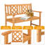 Banc de jardin en bois massif Ashera