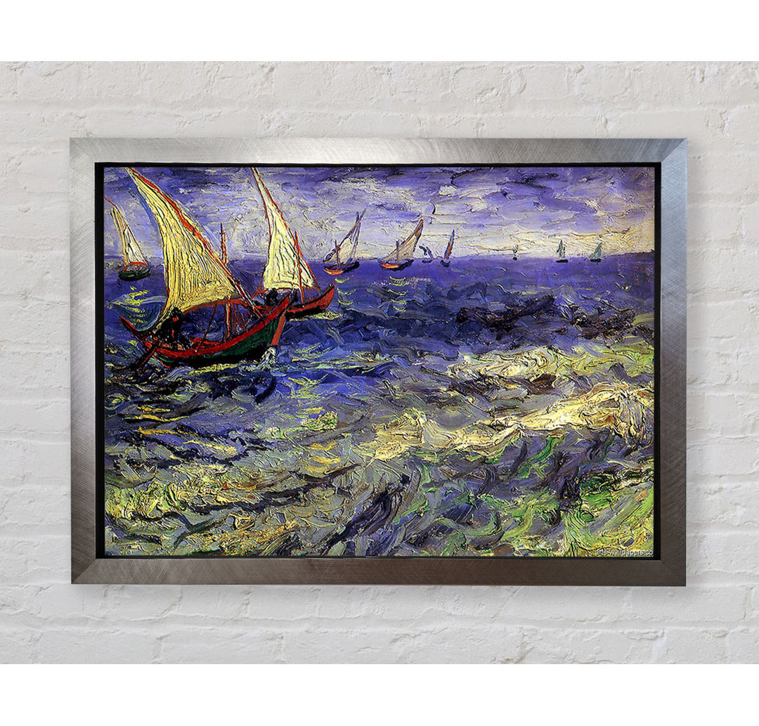 Schiff und Boote von Vincent Van Gogh - Einzelne Bilderrahmen Kunstdrucke