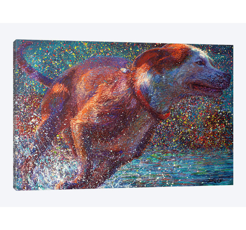 «Aquavita» par Iris Scott, impression sur toile tendue, H 8 po x l 12 po x P 0,75 po, Toile tendue, Pas de tapis