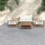 Chaises longues de patio modernes, fauteuil en bois d'acacia pour jardin