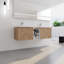Meuble-lavabo à fermeture en douceur avec lavabo, petites tablettes de rangement et armoire combinée-211605023-211605018