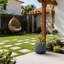 Pot à fleurs rond en béton bleu marine (intérieur amélioré) de 13 po avec trous Draiange pour l'intérieur et l'extérieur-650503558-661086543