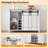 Farmhouse Wine Cabinet with Storage with Sliding Barn Door Buffet Sideboard Cabinet with 16 Bottle Wine Rack for Dining Coffee Bar Cabinet for Dining Room-123520516