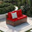 2-Person Outdoor Seating Group With Cushions-1841523421