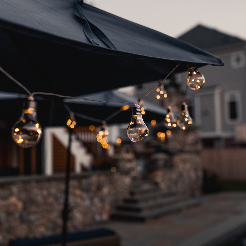 Shemar Outdoor 10 - Bulb 20'' Solar Powered LED Globe String Light