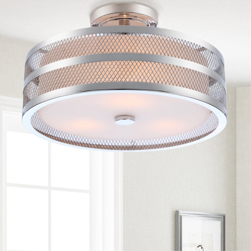 Jeanelle Glass Semi Flush Mount