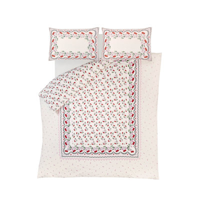 Cherry Picked Pink Cream Bedset