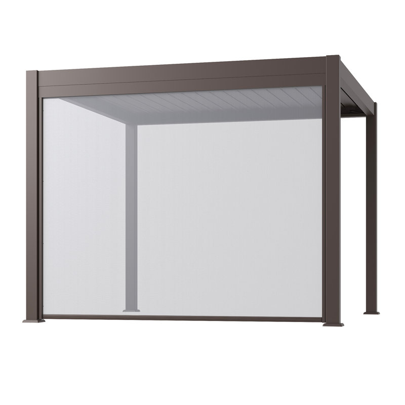 Store à enroulement réglable Pergola Accessoires compatible avec la marque Bonosuki, Gris anthracite, Bordure de jardin