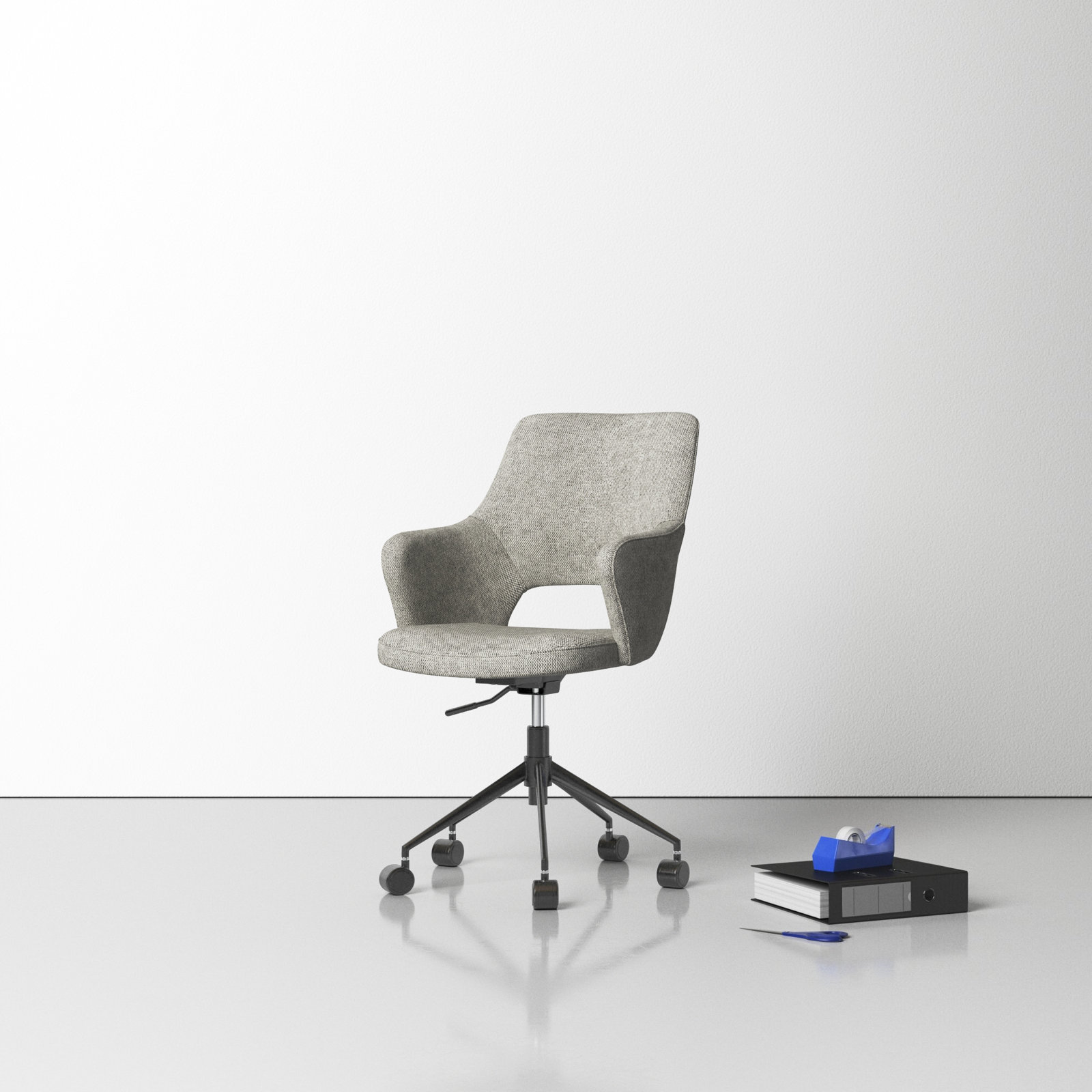 Shelter Swivel Office Chair, Light Gray