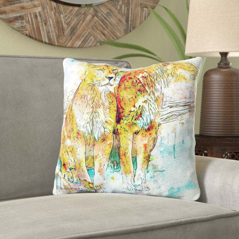 Coussin lioness Brynne, Microsuède, Intérieur