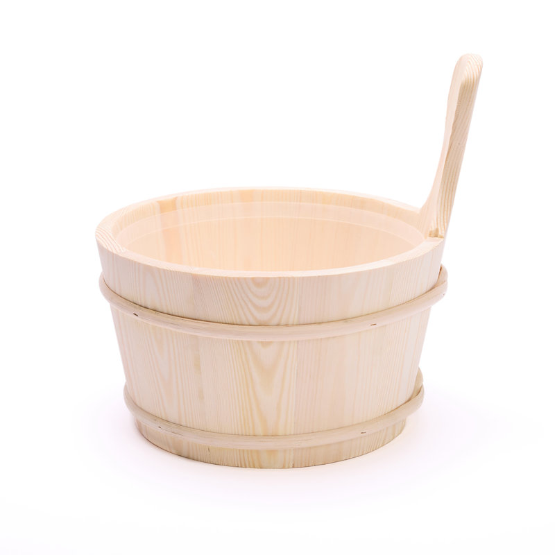 Seau et louche pour sauna