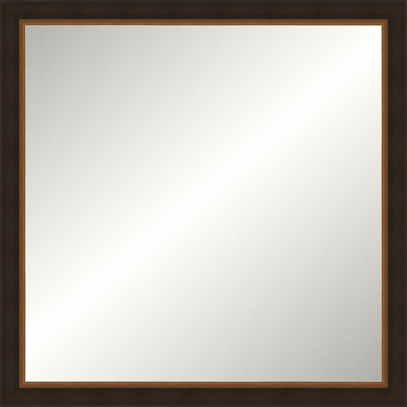 Espresso Old World Mirror, Medium Square