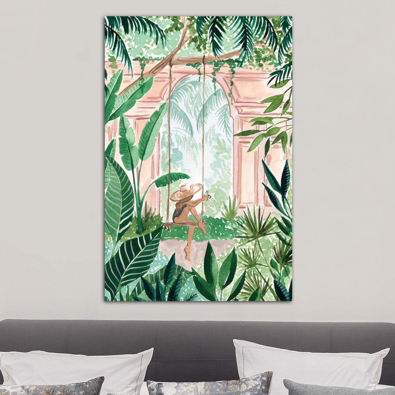 Swinging In The Jungle by Sabina Fenn - Wrapped Canvas Print, 101.6 cm H x 66.04 cm W x 1.91 cm D