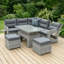 Ensemble de patio en rotin résistant aux intempéries - chaises inclinables, tables d'appoint extensibles et repose-pieds pour les espaces de vie extérieurs