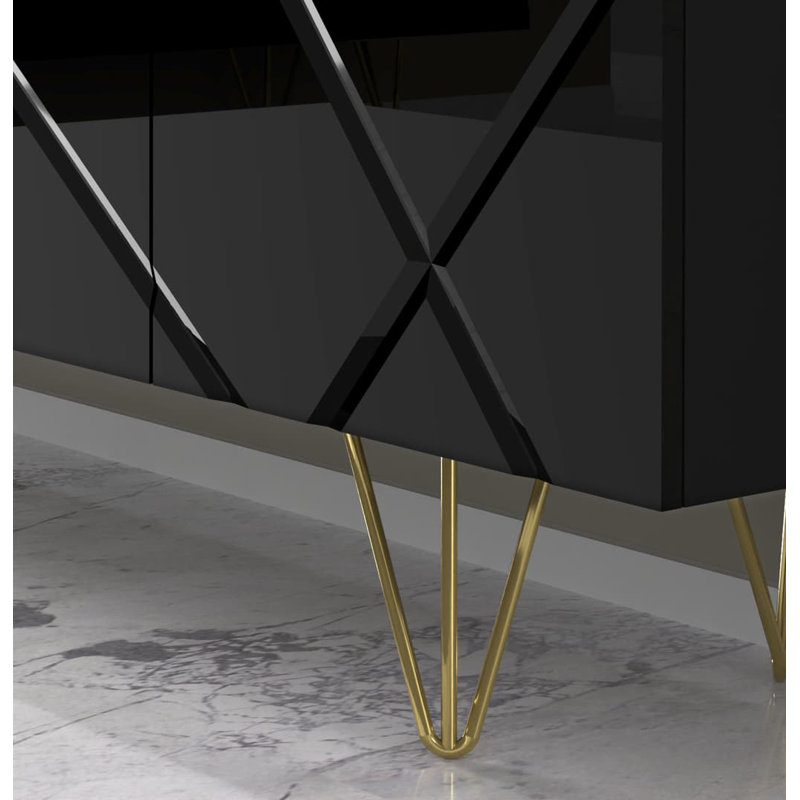 Karratha 160cm Sideboard, Black