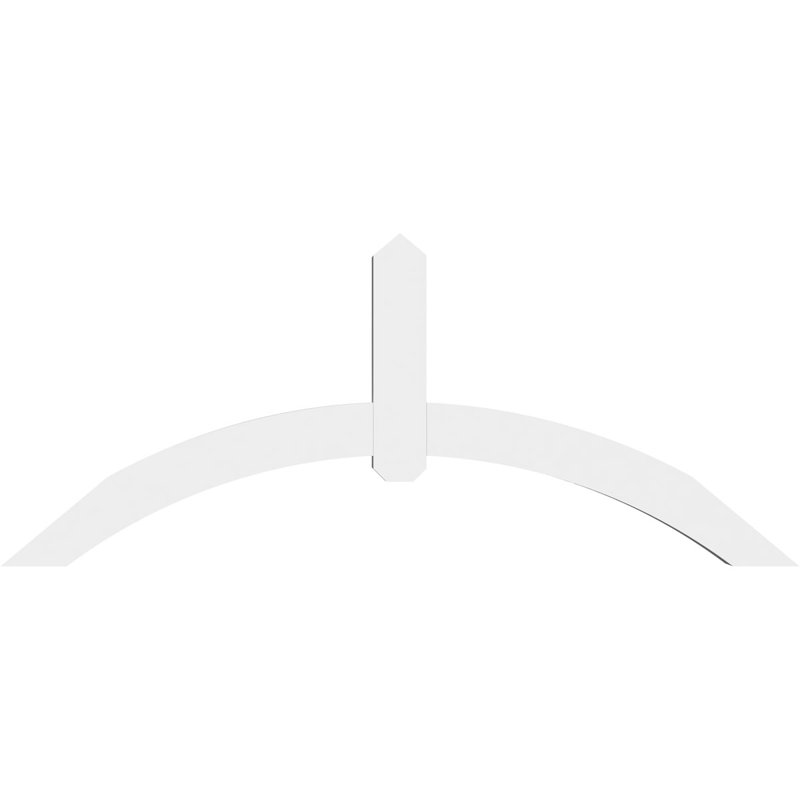 Archdale Architectural Grade PVC Gable Bracket, 25" H x 60" W (Pitch: 10/12), 4" D x 4" F