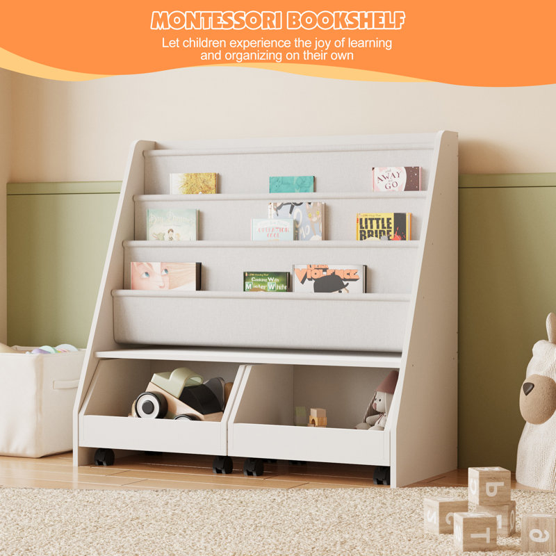 86cm H X 90cm W Kids Bookcase