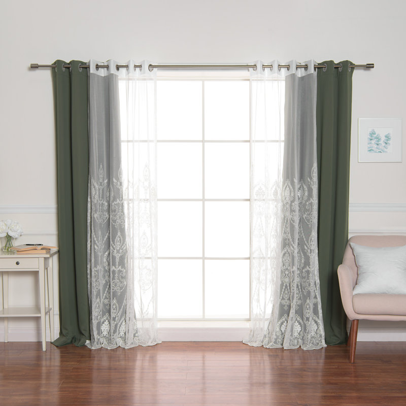 Portishead Room Darkening Curtain, 52" W x 96" L, Moss