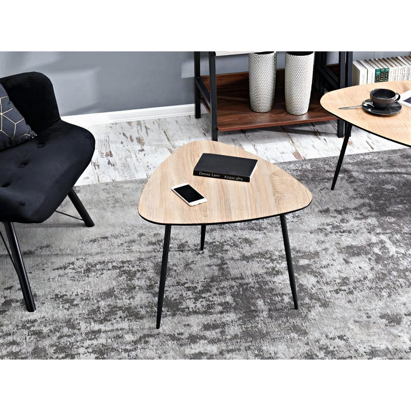 Murchison Three Leg Coffee Table, 47cm H x 59cm W x 56cm D, Nature