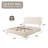 Haden Lambswool Boucle Upholstered Platform Bed Frame with Adjustable Headboard-107248018-106802336