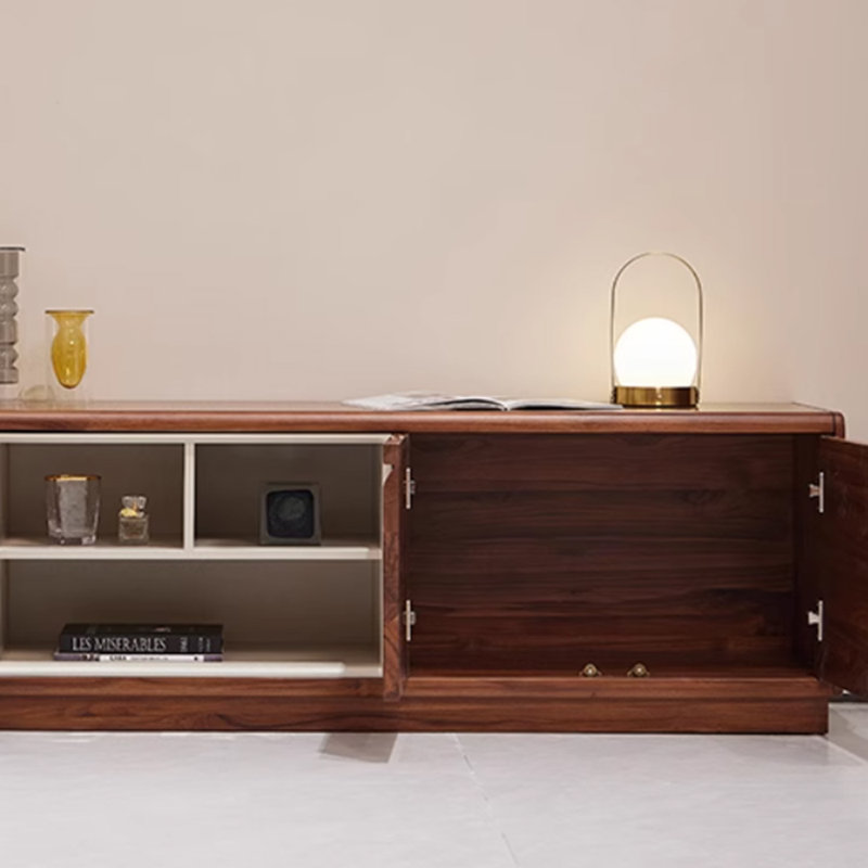 Meuble télé rétro et niche, H 19,29 po x L 78,74 po x l 15,74 po