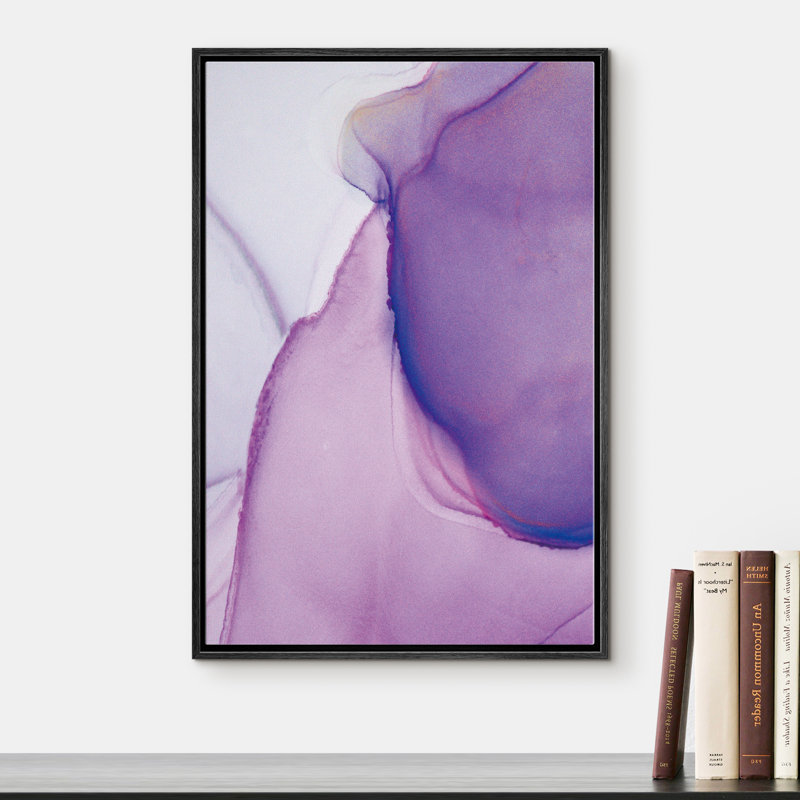 Signe, reproduction d'art sur toile encadrée, bicolore, aquarelle, explosion, formes abstraites, illustrations, art moderne, chic, multicolore coloré pour le salon, la chambre à coucher, le bureau