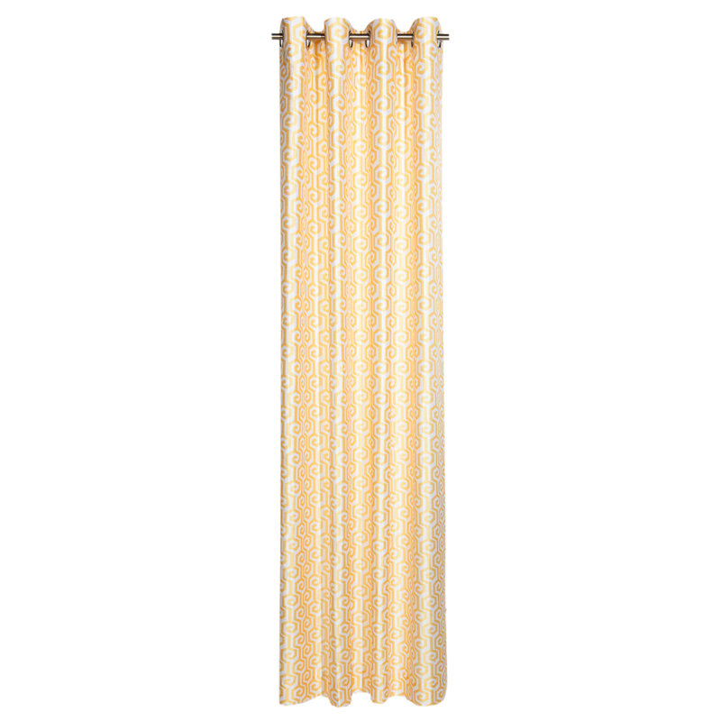 Antigone Room Darkening Curtain Panel Pair, Yellow/White