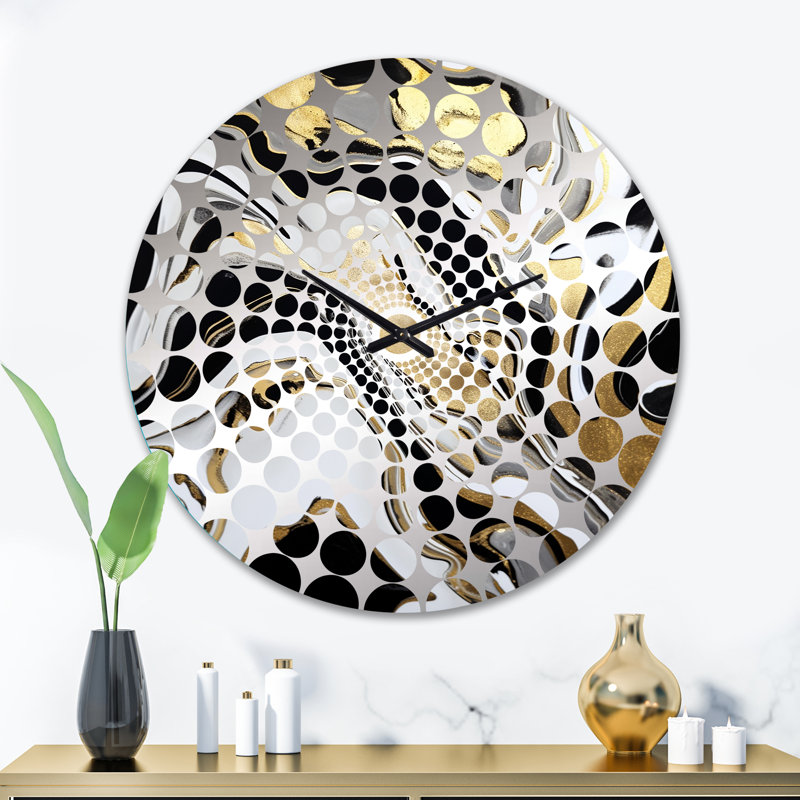 Bregmen - Abstract Painting Wall Clock, Large