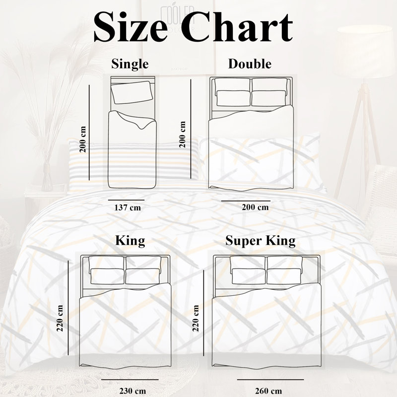 Aspire Homeware Reversible Striped Duvet Cover Set with Pillowcases for Modern and Stylish Bedroom Decor