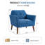 Ensemble de 2 chaises d'appoint rembourrées 32,2 po avec pieds en bois massif-1743498297