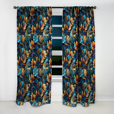 Bohemian Rhapsody Paisley Pattern I - Glam Velvet Curtain - Room Darkening - 1 panel