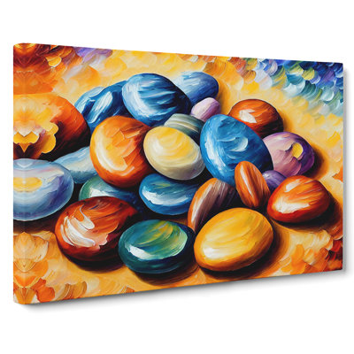 Shimmering River Pebbles Vol.2 - Wrapped Canvas