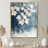 «White Frosted Leaves Branches IV» - art mural feuilles