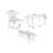 Donahue 6 - Person Four Leg Dining Set-446909172-528601975