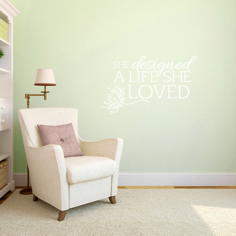 Text & Numbers Non-Wall Damaging Wall Decal, White