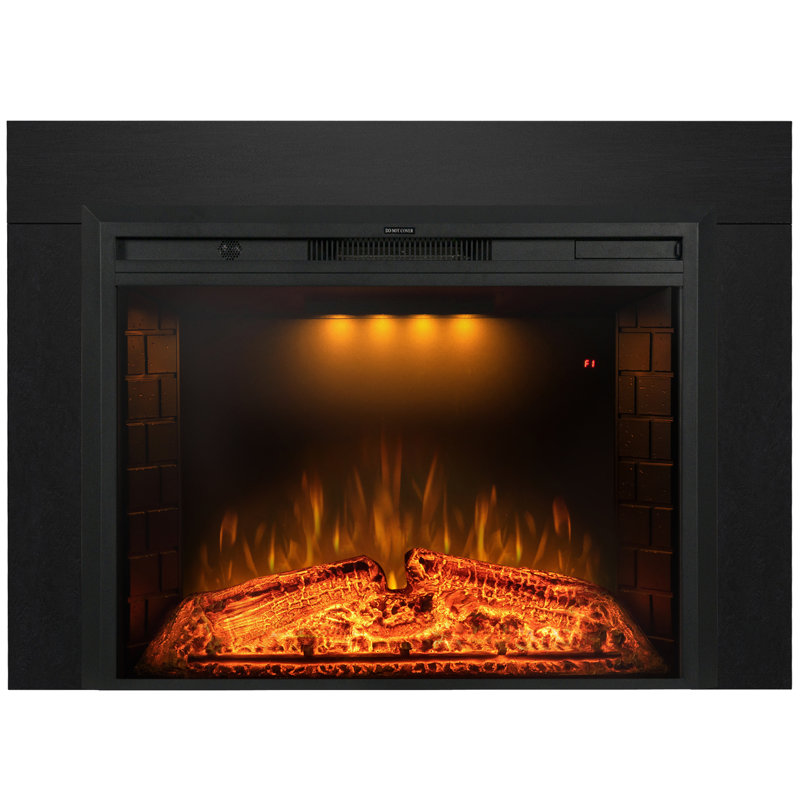 Trim With Electric Fireplace, 28” H x 40” W x 9” D