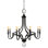 Casper 8 - Light Candle Style Empire Chandelier Wrought Iron Accents