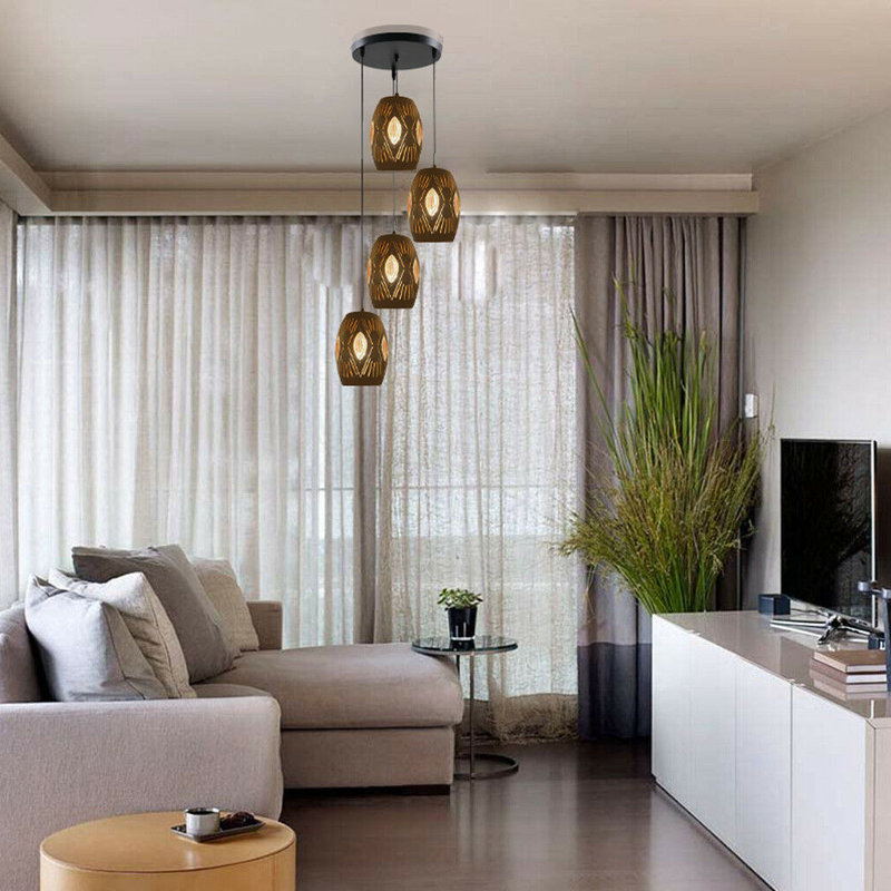 Bellefontaine 4 - Light Black Cluster Pendant