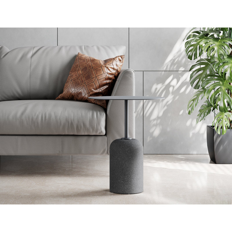 Table de bout en bloc d'acier Mirlatava, Anthracite