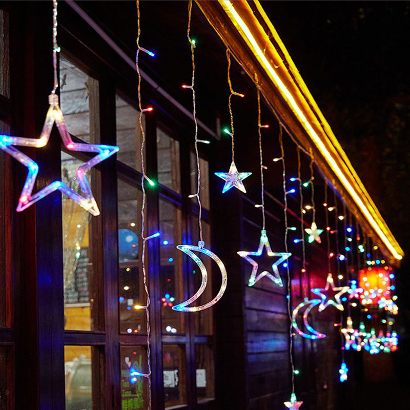 Hannie 2 - Bulb 138'' Plug-in LED Curtain String Light, Multicolor