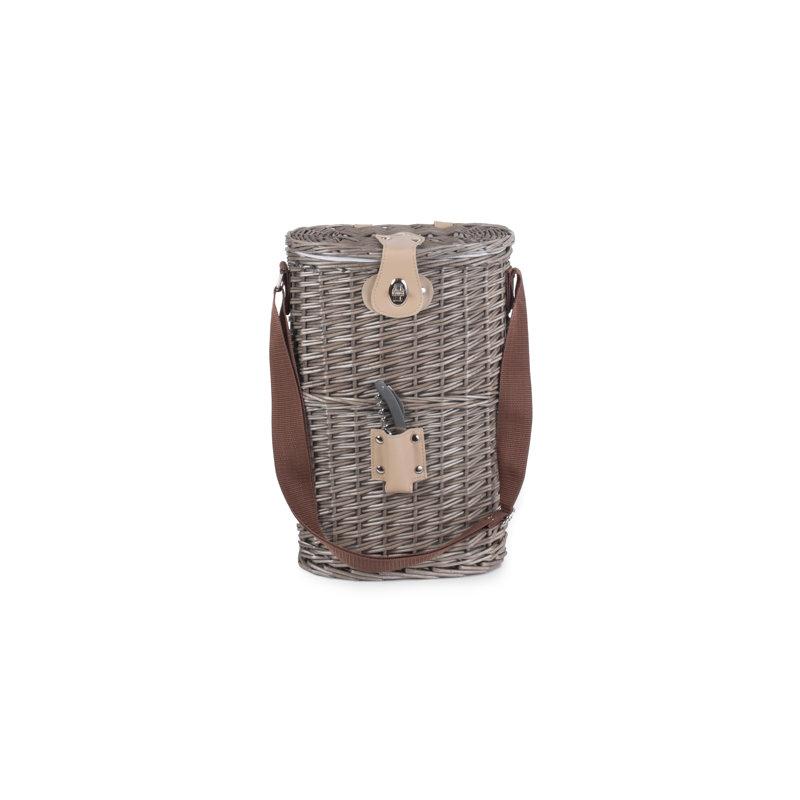 Beyer 2 Bottle Wicker Chilled Carry Basket