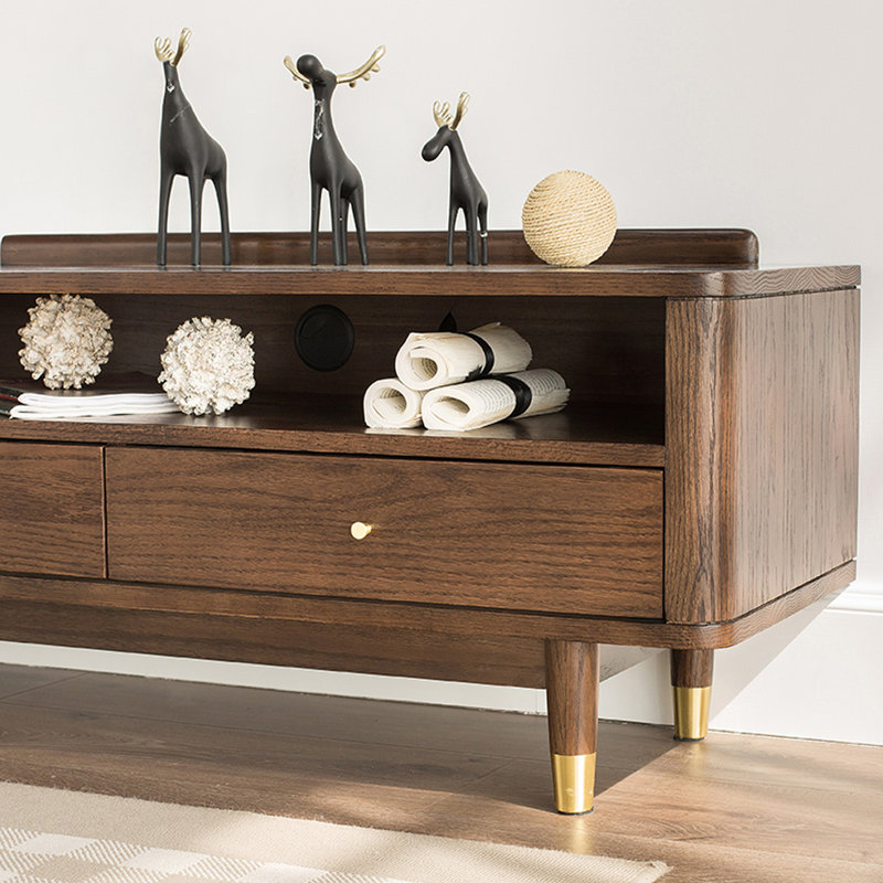 Nordic Minimalist Style Oak TV Stand