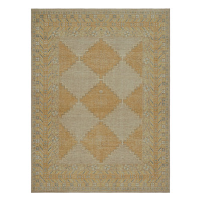 Distressed Homage Hand Knotted Wool Animal Print Area Rug